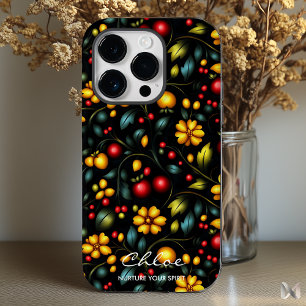 Khokhlomaフローラ電話ケはっきりしたースモダン（ツイスト） Case-Mate iPhone 14 Proケース