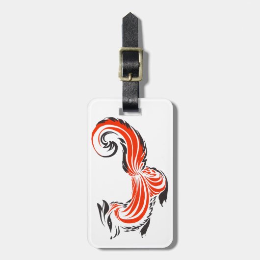 Khokhloma Fox. ラゲッジタグ (正面縦)