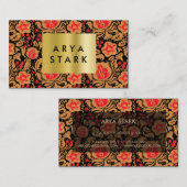 Khokhloma Kultureパターン 名刺 (正面/裏面)