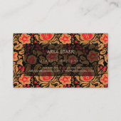 Khokhloma Kultureパターン 名刺 (裏面)