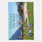 KHSゴルフグリーンはキッチンタオルの前に良い キッチンタオル (縦)