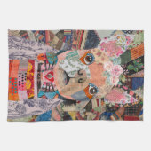 KHSボストンテリア混合メディアドッグキッチンタオル キッチンタオル (横)