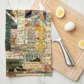 KHSレイヴン狂牛病カラス&ツリー紙アート キッチンタオル (四つ折り)