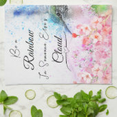 KHS美しいハミングバードフローラキッチンタオル キッチンタオル (折り畳み)