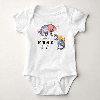 KHS かわいい水彩 イケてる恐竜 ベビーボディスーツ