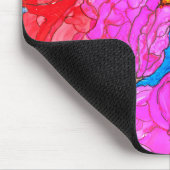 KHS Beautiful Floral Hummingbird Mousepad マウスパッド (コーナー)