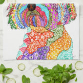 KHS Colorful YorkiPoo Lover Kitchen Towel キッチンタオル (折り畳み)