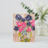 KHS Whimsical Floral Paper Collage Mixed サンキューカード (スタンド正面)