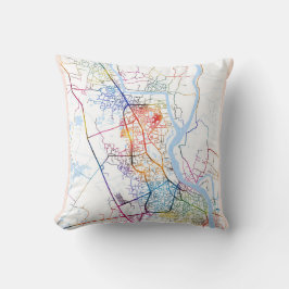 Khulna Bangladesh City Map クッション