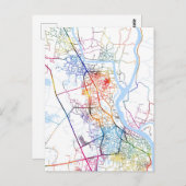 Khulna Bangladesh City Map ポストカード (正面/裏面)