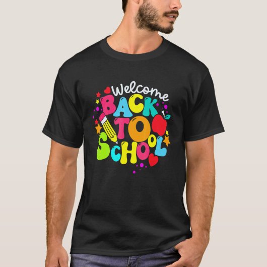 Kiのクラスカラフル新学期に戻る Tシャツ (正面)