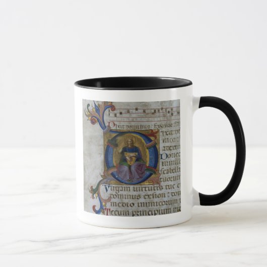Kiを描写している氏531 f.169v Historiatedのイニシャル「D」 マグカップ (右)