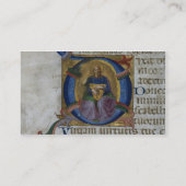 Kiを描写している氏531 f.169v Historiatedのイニシャル「D」 名刺 (裏面)