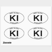 KI – ケントアイランドメリーランド 楕円形シール (シート)