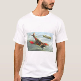 Ki-43オスカー飛行機Tシャツ Tシャツ