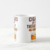 Ki Cigar Smoker Cigars Are My Therapy Bourbon コーヒーマグカップ (中央)