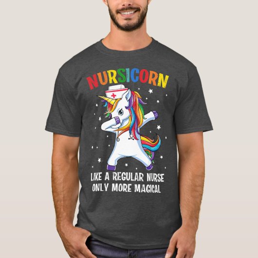 Ki Dabbing Unicorn Nursicorn Nurse Costume Lover Tシャツ (正面)