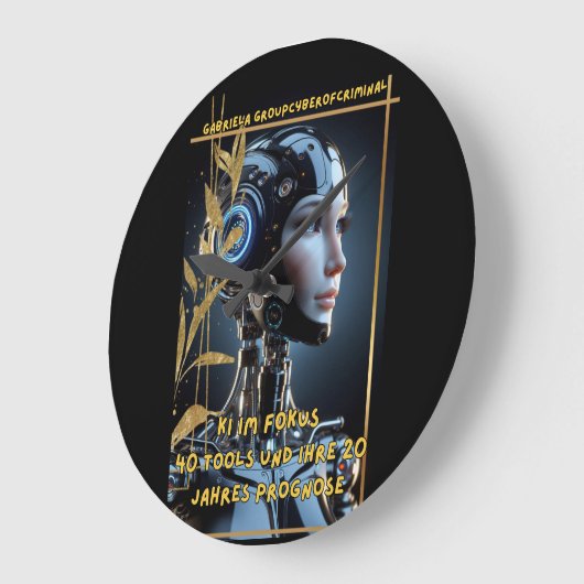 KI im Fokus ラージ壁時計 (傾斜)