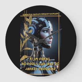 KI im Fokus ラージ壁時計