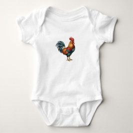 Ki Ki Ri Ki Rooster cute baby one piece bodysuit  ベビーボディスーツ