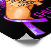 Ki Support Epilepsy Awareness Costume Lips Ribbon  ポスター (角)