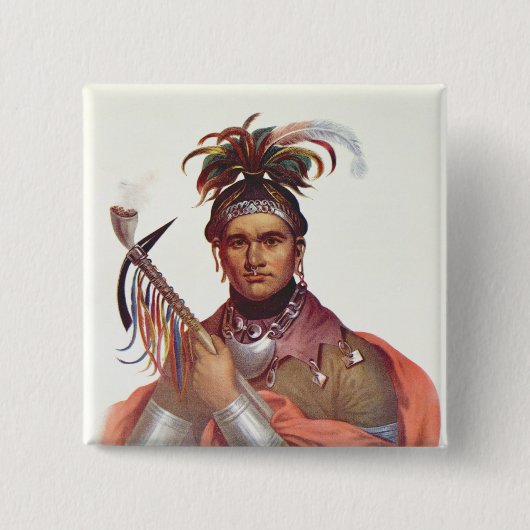 Ki Twog Kyか「Complanter」、セネカ人の責任者 缶バッジ (正面)