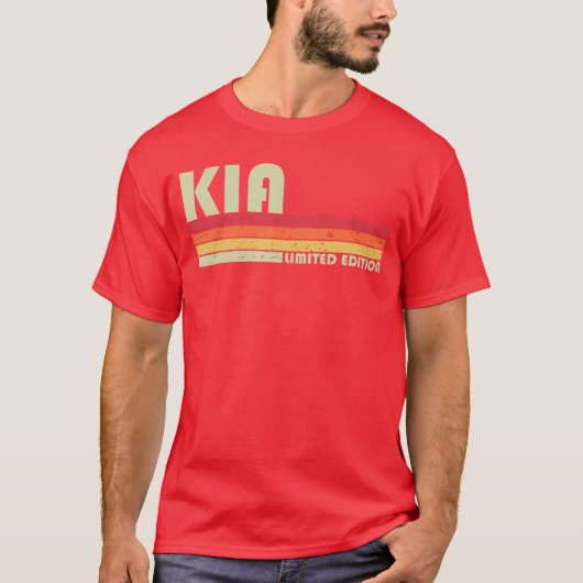 KIA 名前入り レトロ ヴィンテージ 80年代 90年代 誕生日 Tシャツ (正面)