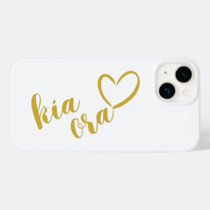 KIA ORA金ゴールドスクリプトKIWIニュージーランドNZ MAORI Case-Mate iPhone 14ケース