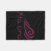 Kia Ora Hello Wave In Maori New Zealand Lynesian  フリースブランケット (正面(横))