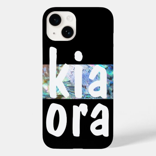 KIA ORA NEW ZEALAND GREETING PAUA NZ MAORI KIWI Case-Mate iPhoneケース (裏面)