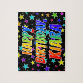 KIARA名、おもしろい「ハッピーバースデー」 ジグソーパズル (縦)