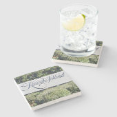 Kiawah Island、サウスカロライナ、SC大理石コースター。 ストーンコースター (横)