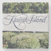 Kiawah Island、サウスカロライナ、SC大理石コースター。 ストーンコースター (正面)