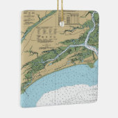 Kiawah Island South Carolinaチャート セラミックオーナメント (右)