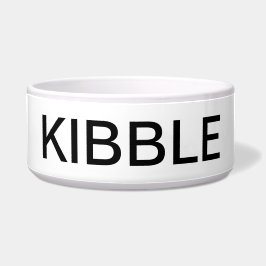 "KIBBLE"タイポグラフィはっきりしたペットボウル- モダン ボウル