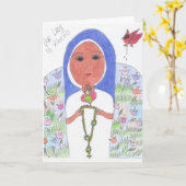 Kibeho愛の私達の女性 カード (黄色い花)