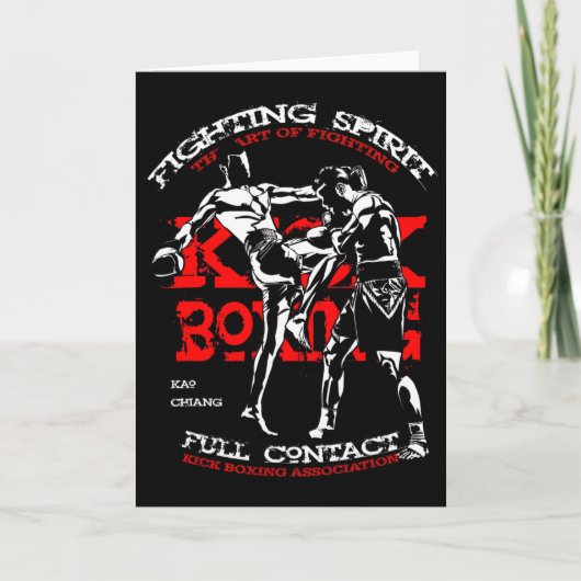 Kick Boxing Fighter Design For Mma Fans  カード (正面)