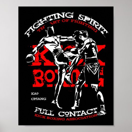 Kick Boxing Fighter Design For Mma Fans  ポスター (正面)