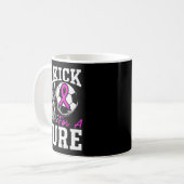 Kick For A Breast Cancer Awareness Nk Ribbon Socce コーヒーマグカップ (正面左)