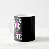 Kick For A Cure 乳がん啓発 ピンクリボン コーヒーマグカップ (正面左)