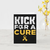 Kick For A Cure Soccer Childhood Cancer Awareness  カード (黄色い花)