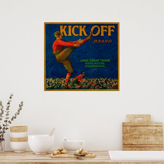 Kick Off Orange LabelRedlands, CA ポスター (キッチン)