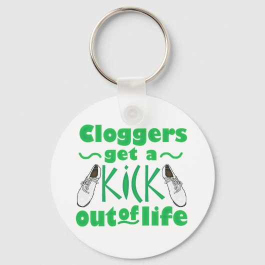 Kick Out of Life Clogging Dancer Design キーホルダー (正面)