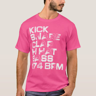 Kick Snare Clap Hi Hat Bass 174 BpmシンセサイザDr. Tシャツ