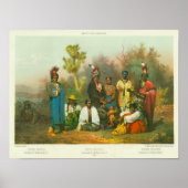 Kickapoo Indian Group, Casimiro Castro, 1864 ポスター (正面)