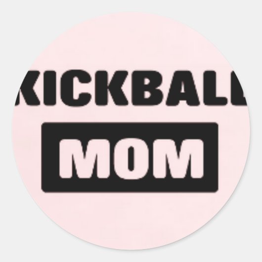 kickballのお母さんのステッカー ラウンドシール (正面)