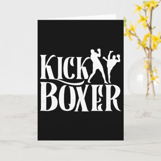 Kickboxer Kickbox Kick Boxing Kickboxing Martial A カード (黄色い花)