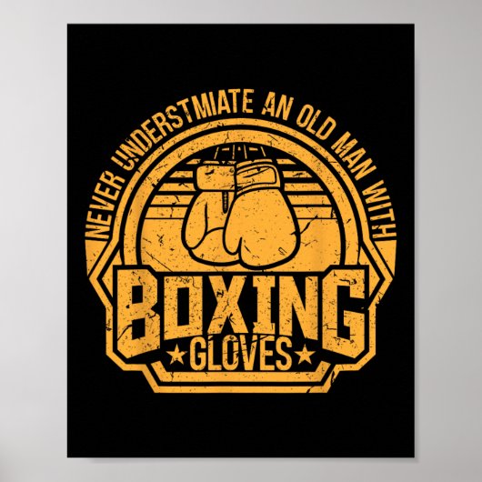 Kickboxer Kickboxing Boxer Boxing Vintage Design  ポスター (正面)