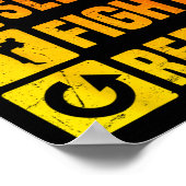 Kickboxer Men's Kickbox Kickboxing Boxing  ポスター (角)