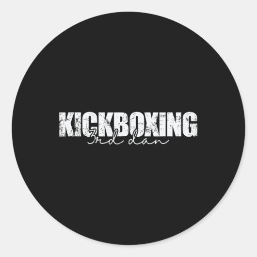 Kickboxing 3rd Dan Martial Arts  ラウンドシール (正面)